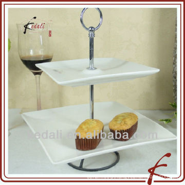 ceramic 3 tier cake stand with iron